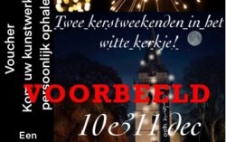 Voucher voor kunstcadeautje tijdens de kerstweekenden